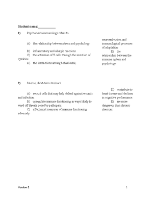 Chapter 13 Test Bank version 1 - Student name:__________ In Canada ...