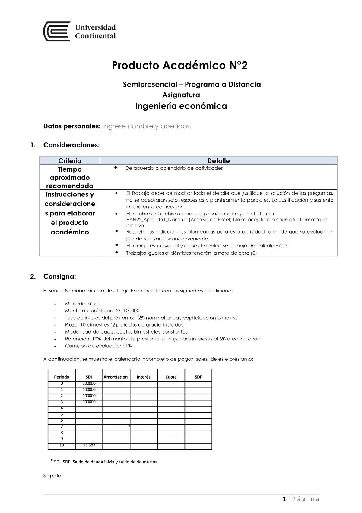 Producto Academico N°2 - Producto Académico N° Semipresencial ...