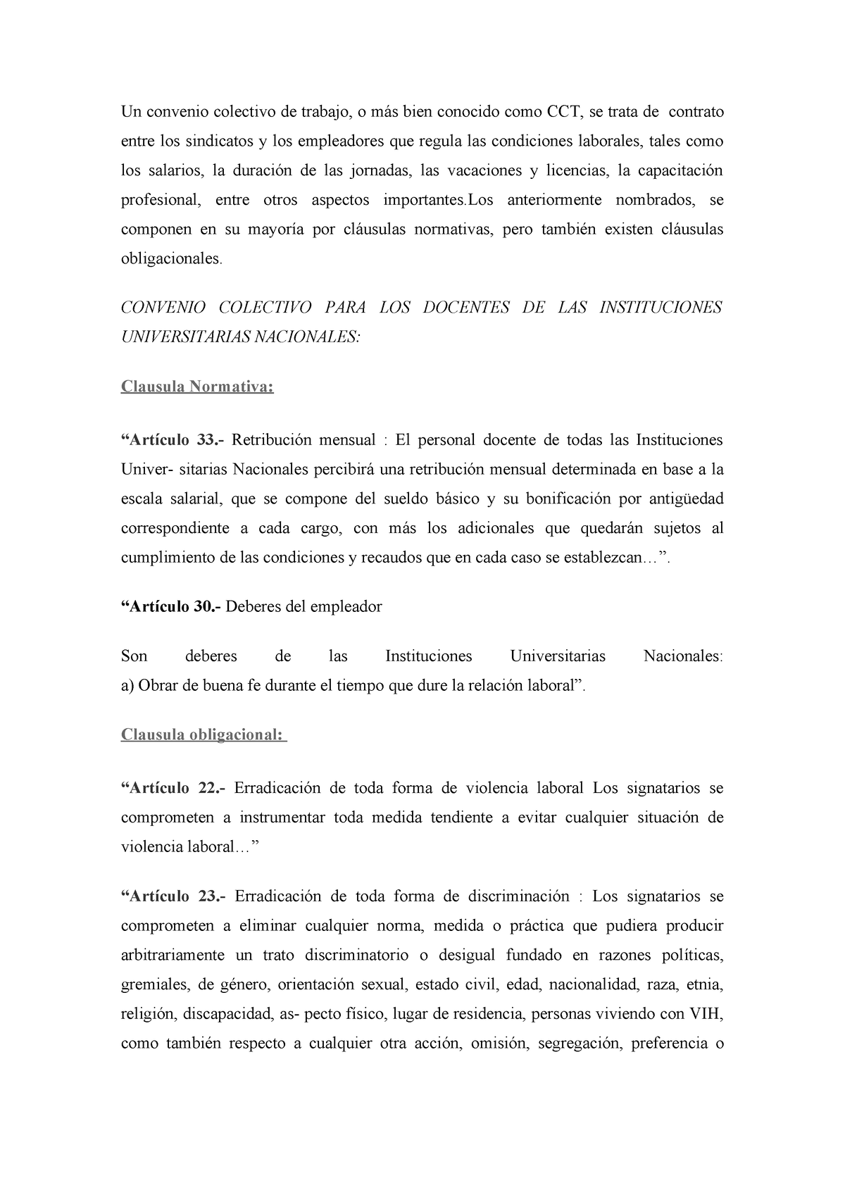 Derecho B Modulo 9 - Un Convenio Colectivo De Trabajo, O Más Bien ...