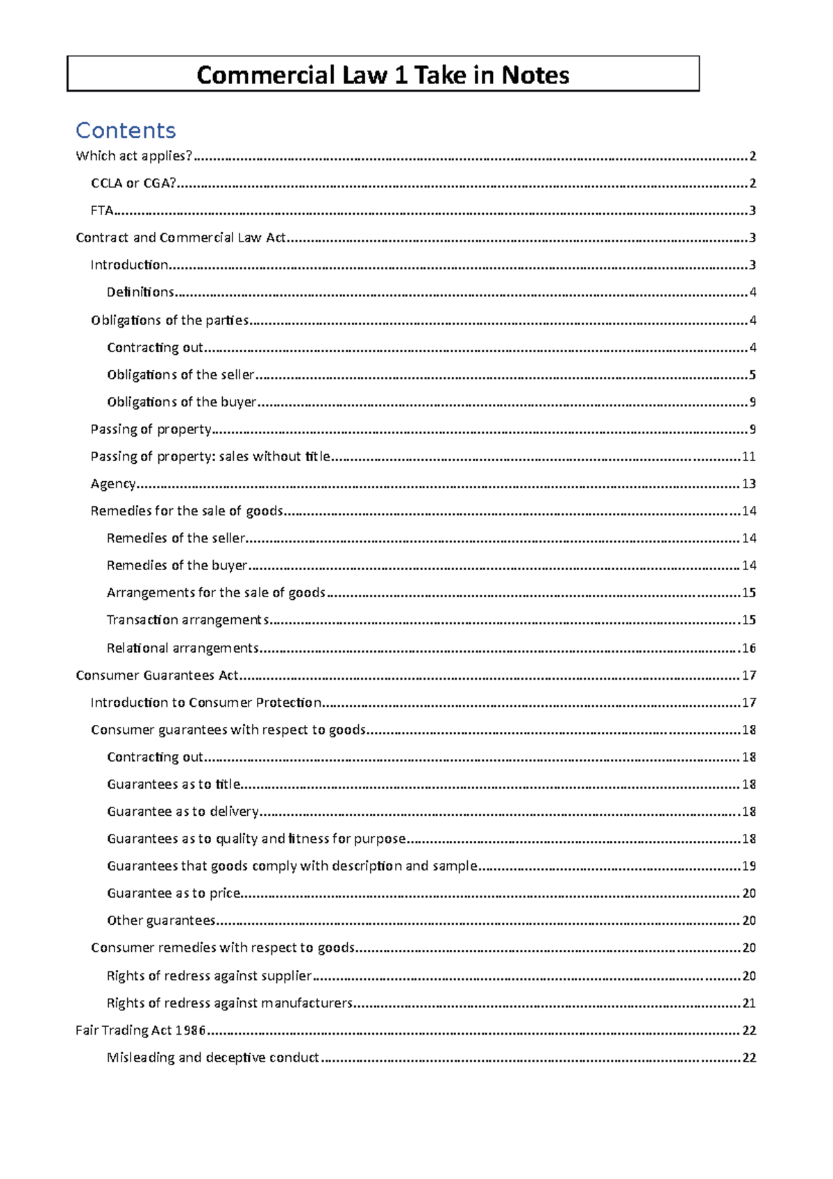 Commercial Law 1 Take in Note1 - Commercial Law 1 Take in Notes ...