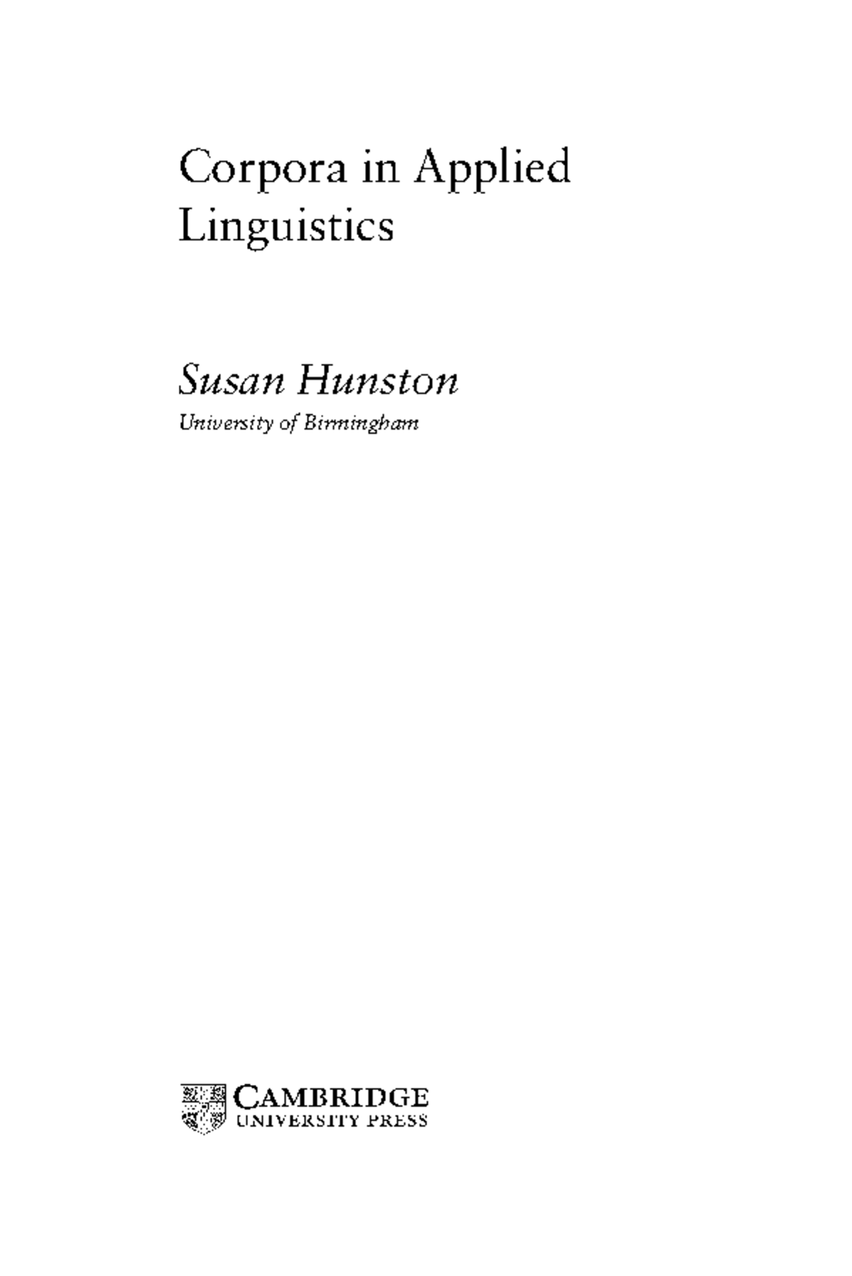 Corpora in applied linguistics (chap1) - Corpora in Applied Linguistics ...