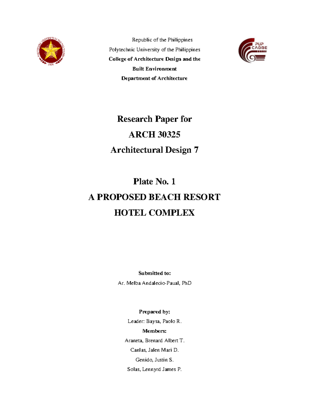 thesis about resort