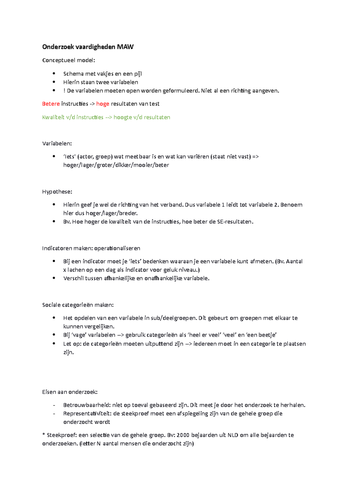 Onderzoeksvaardigheden - Onderzoek vaardigheden MAW Conceptueel model ...