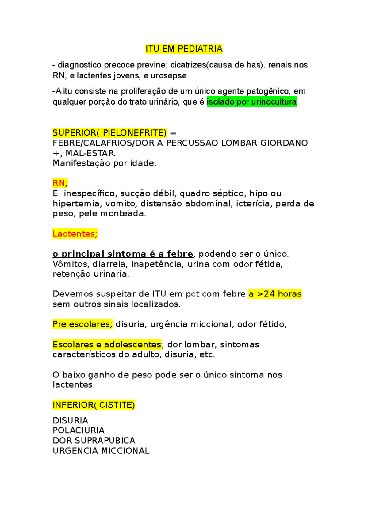 ITU EM Pediatria - ITU EM PEDIATRIA - diagnostico precoce previne ...