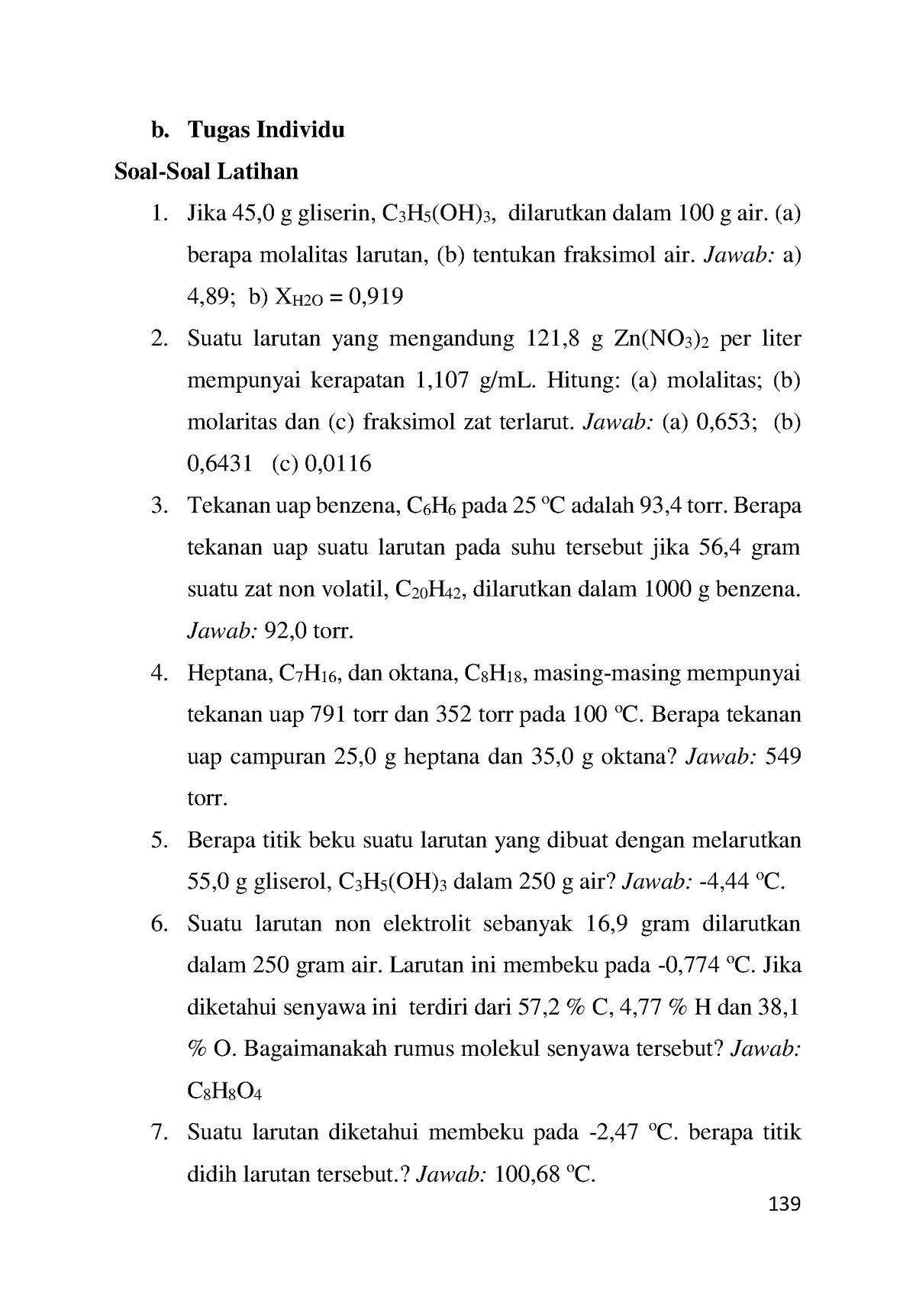 Kimia Dasar Tiga Belas - B. Tugas Individu Soal-Soal Latihan Jika 45,0 ...