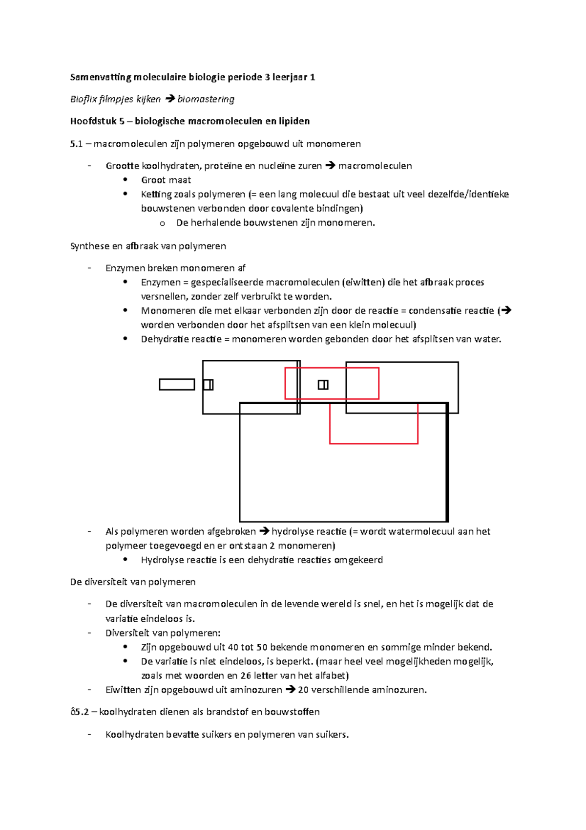 Samenvatting Moleculaire Biologie Periode 3 Leerjaar 1 - Samenvatting ...