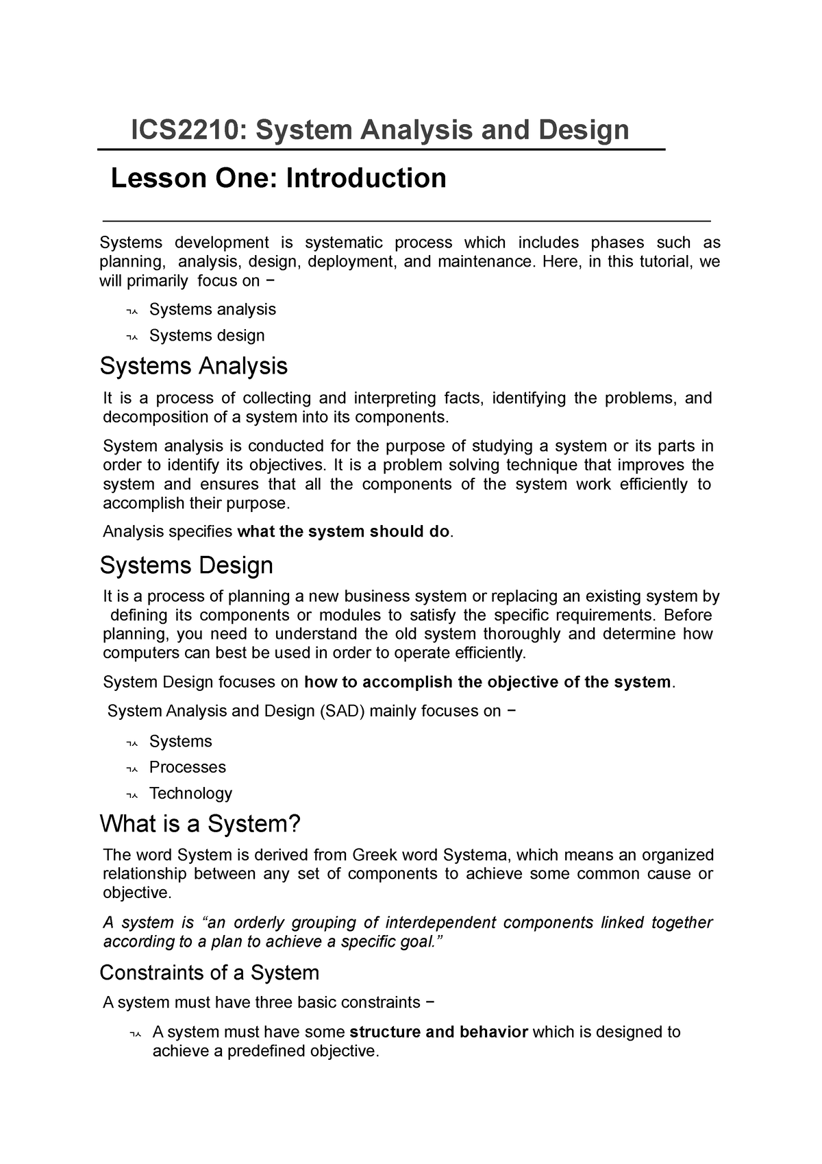 system analysis and design essay questions and answers