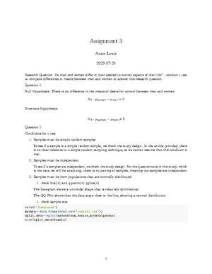 14 - one way Anova - lec 14 notes - One way ANOVA Chapter 24 - pg. 603 ...