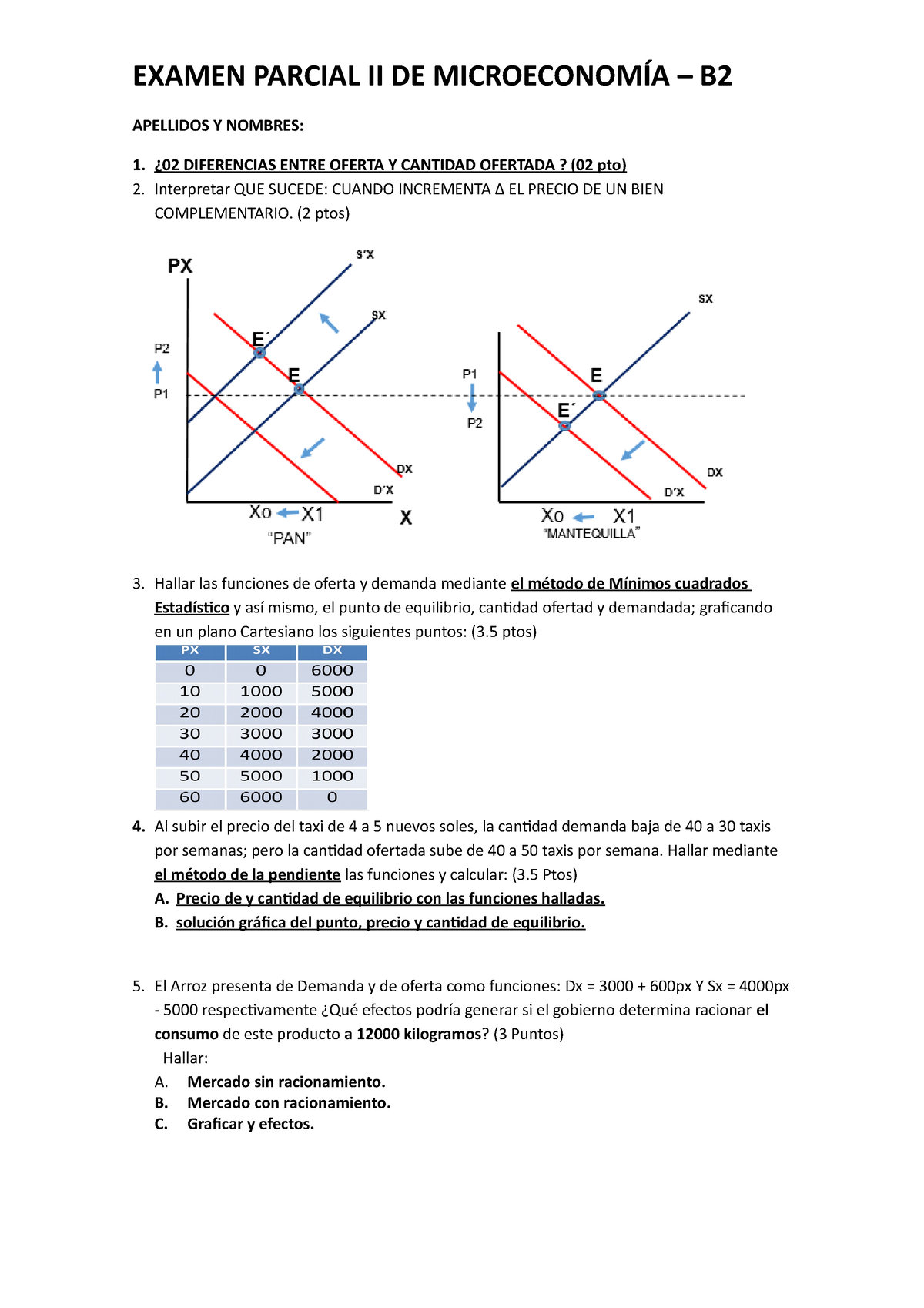 Examen Parcial II Microeconomia B2 Alumnos - EXAMEN PARCIAL II DE ...