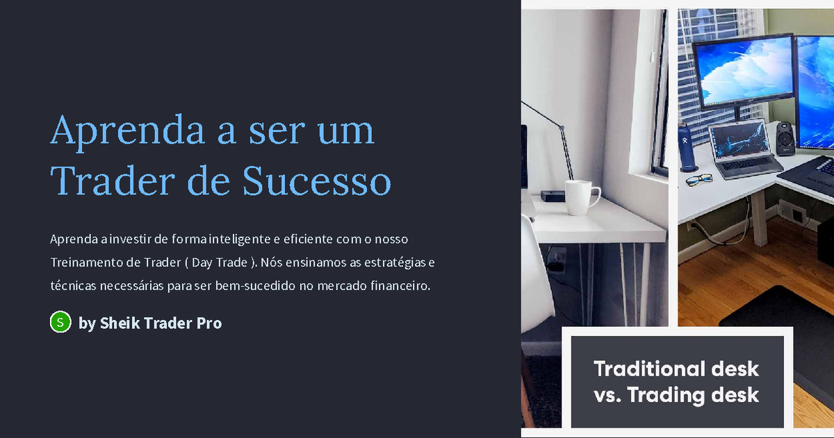 Aprenda SER UM Trader DE Sucesso - Aprenda a ser um Trader de Sucesso ...