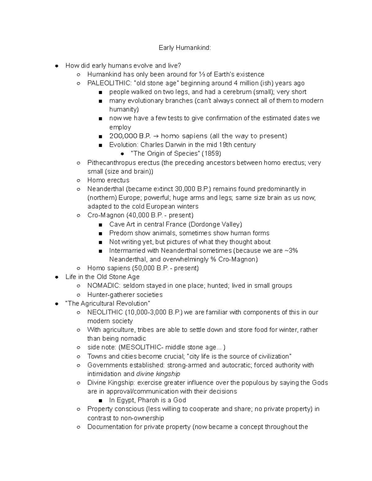 lecture-topic-1-early-humankind-early-humankind-how-did-early