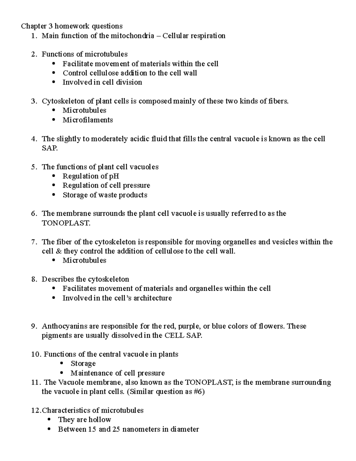 Chapter 3 homework questions - Chapter 3 homework questions 1. Main ...