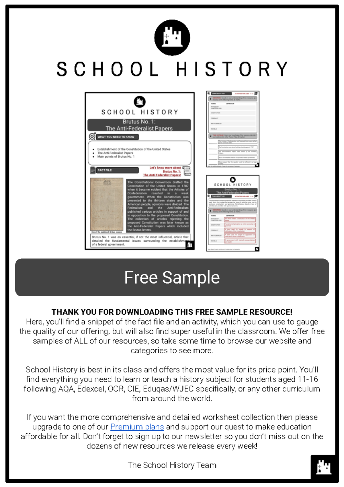 Brutus-No - notes - Free Sample THANK YOU FOR DOWNLOADING THIS FREE ...