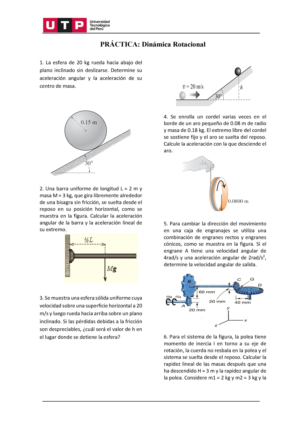 S14.s2 - HT Dinámica Rotacional - PRÁCTICA: Dinámica Rotacional La ...