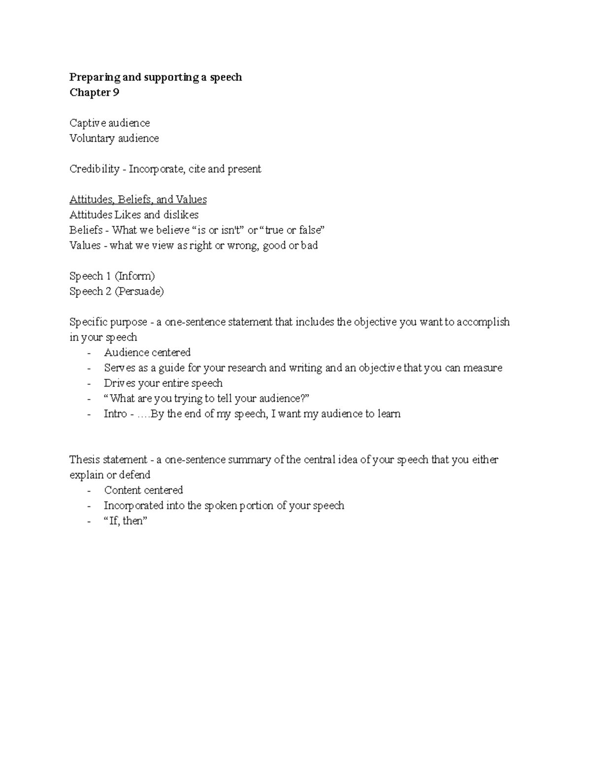 Preparing and supporting a speech - Preparing and supporting a speech ...