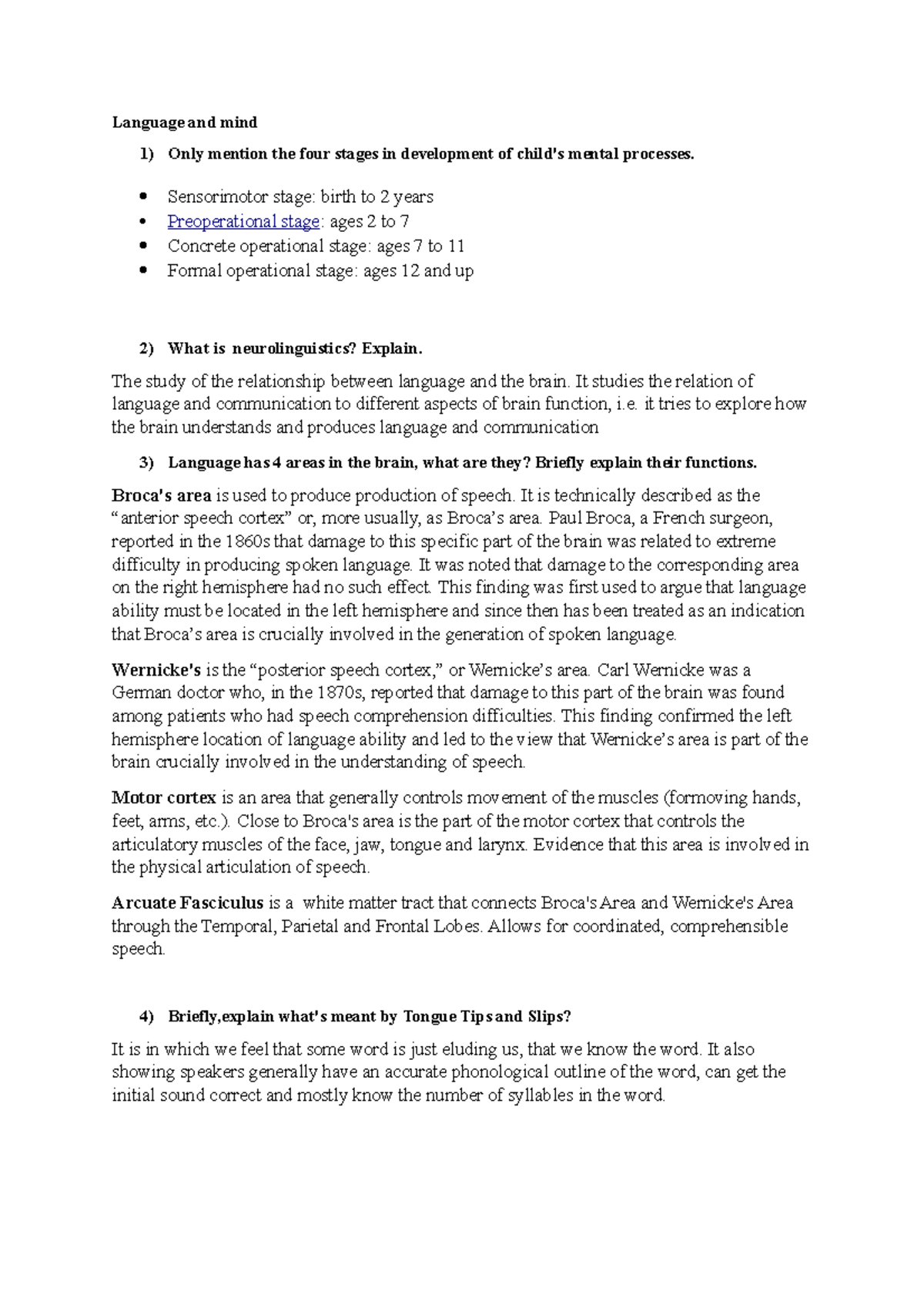 preoperational speech