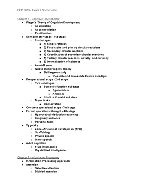 Exam 2 Review Human Dev - This is what is covered on exam two. - Exam 2 ...