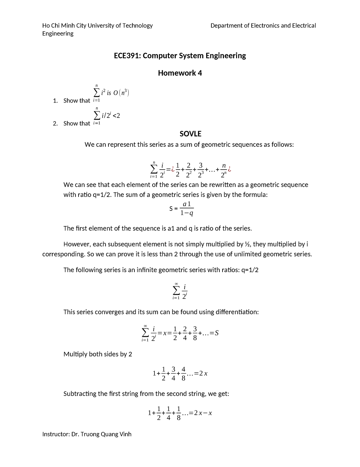 HW4 Le Nhat Thien 1951205 - Engineering ECE391: Computer System ...