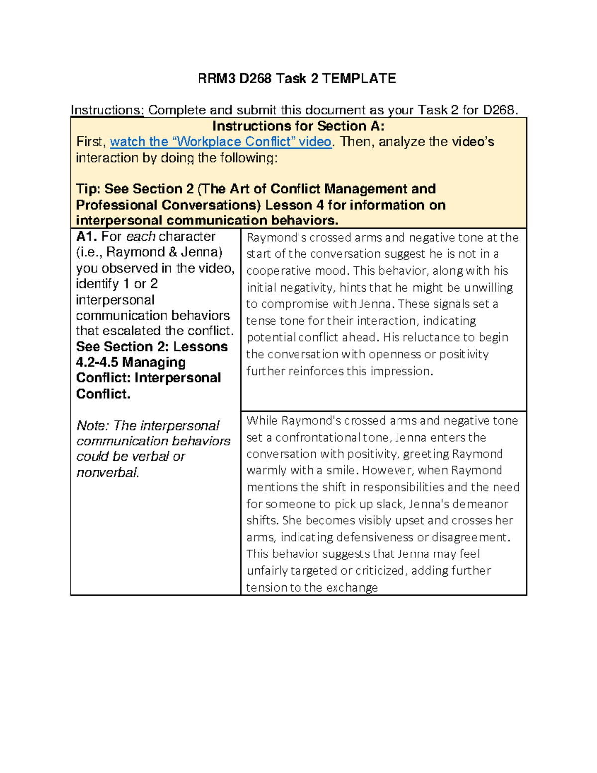 D268 task 2 introduction to communication - RRM3 D268 Task 2 TEMPLATE ...