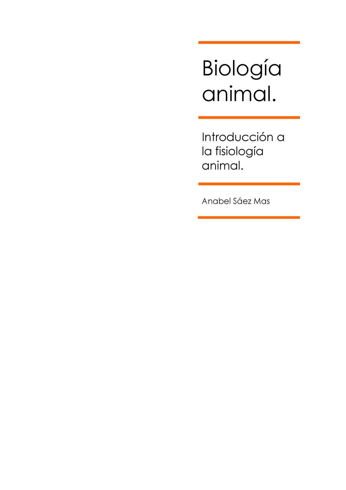 Fisiología Parte 1 - Biología Animal. Introducción A La Fisiología ...