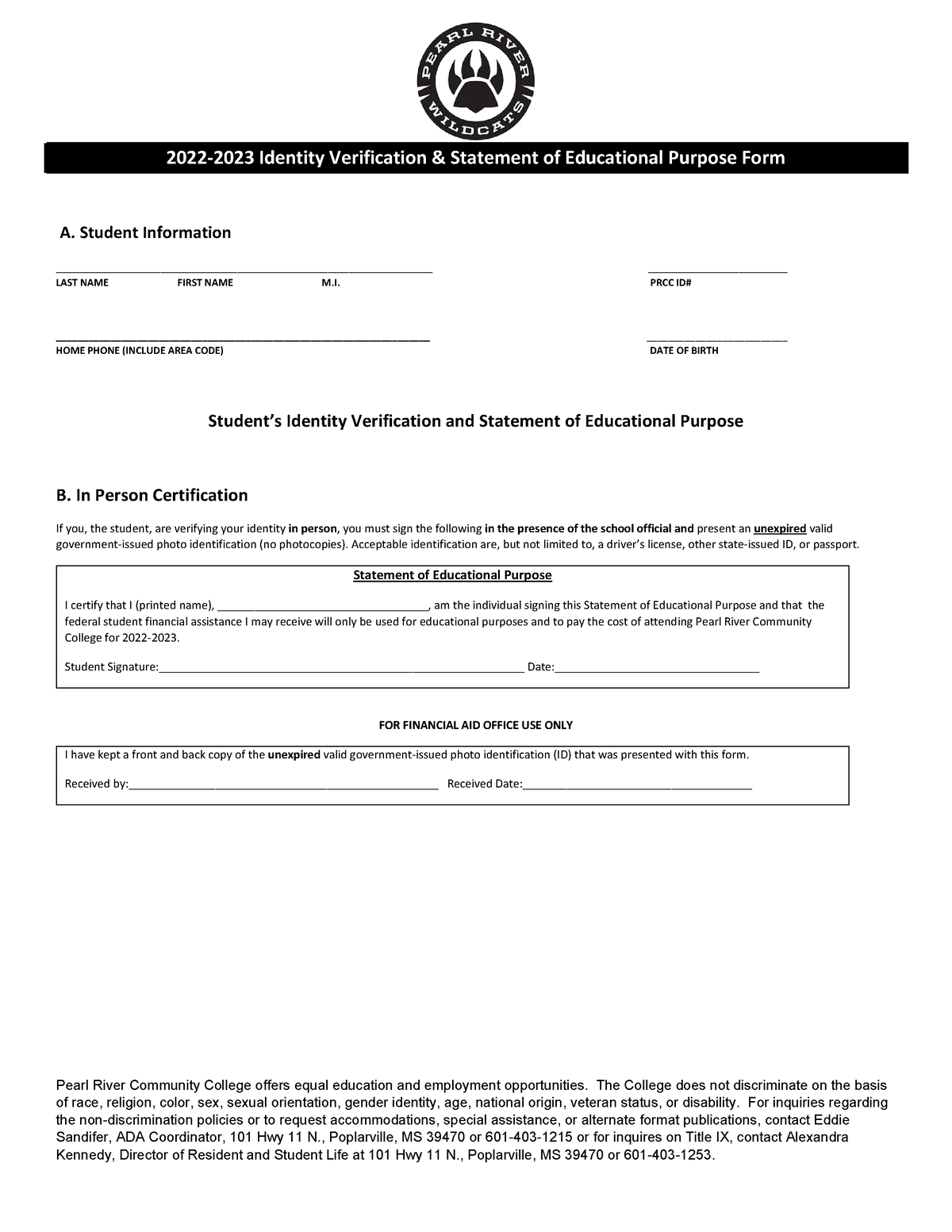 ru statement of education form