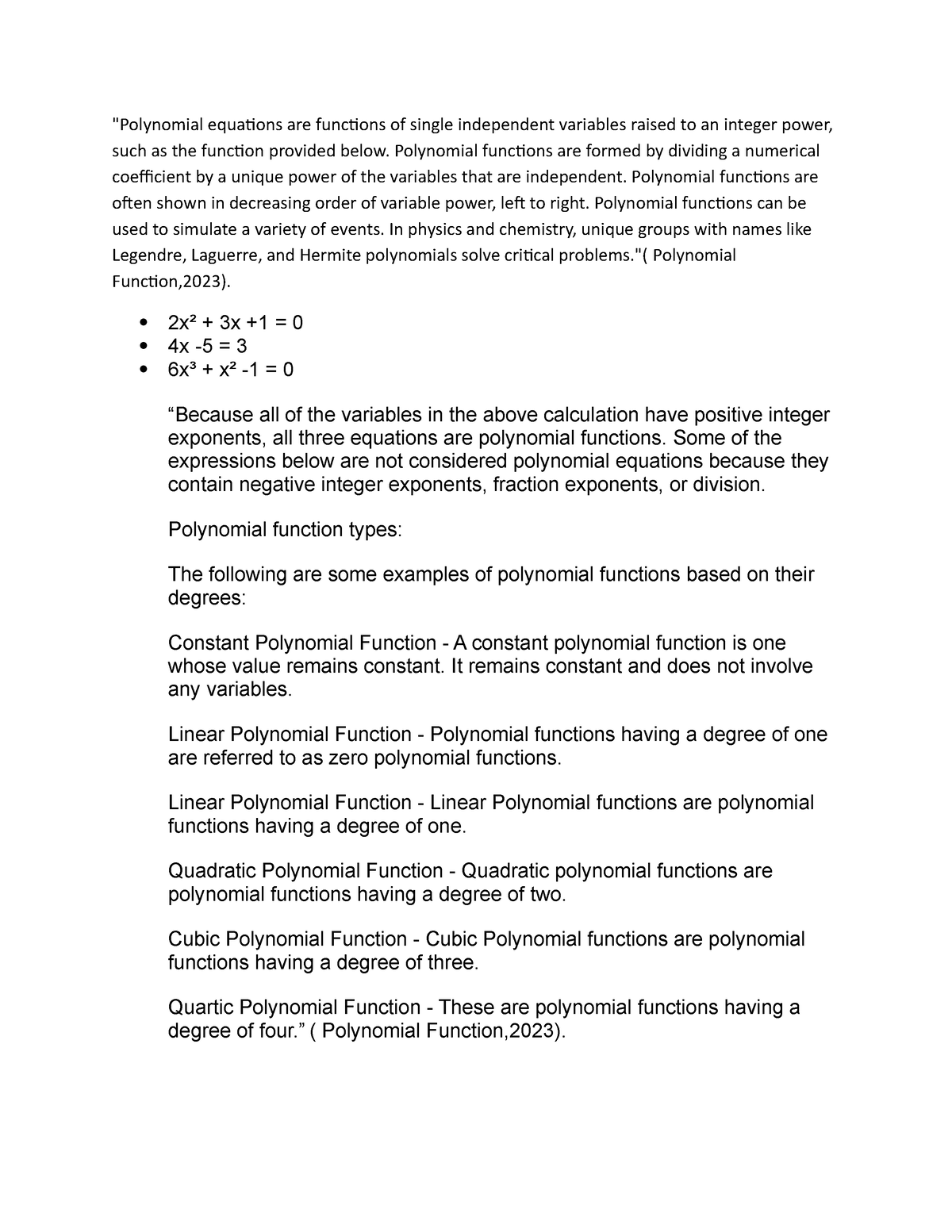 solving polynomial equations using technology assignment quizlet