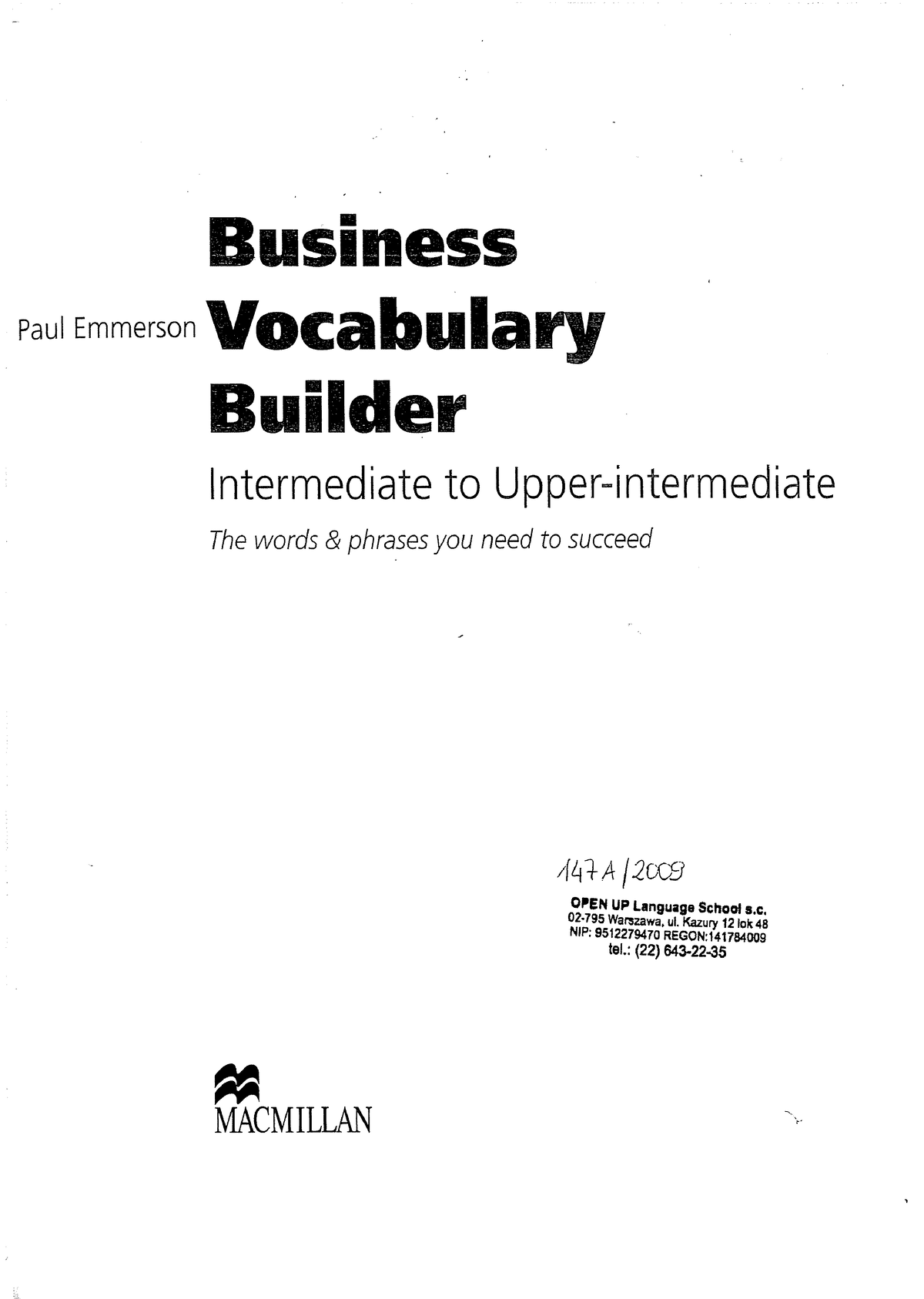 454347833 Business Vocabulary Builder Intermediate To Upper ...