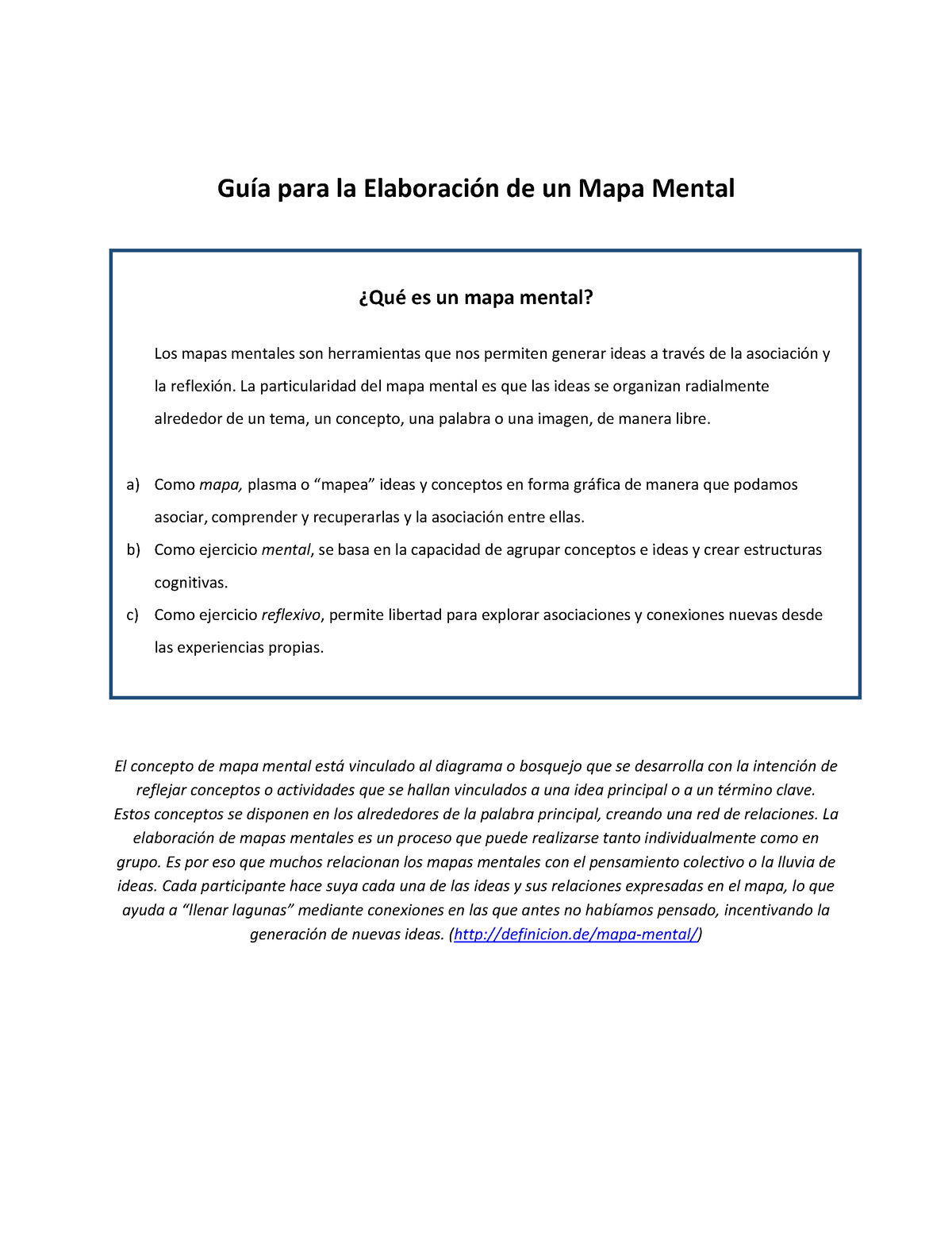 Guia Para Un Mapa Mental Qu Es Un Mapa Mental Los Mapas Mentales