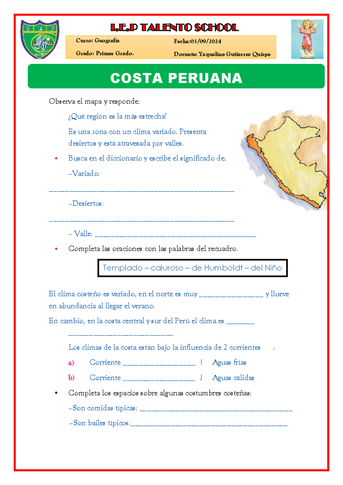 Geografia 03 n n b b Observa el mapa y responde ¿Qué región es la