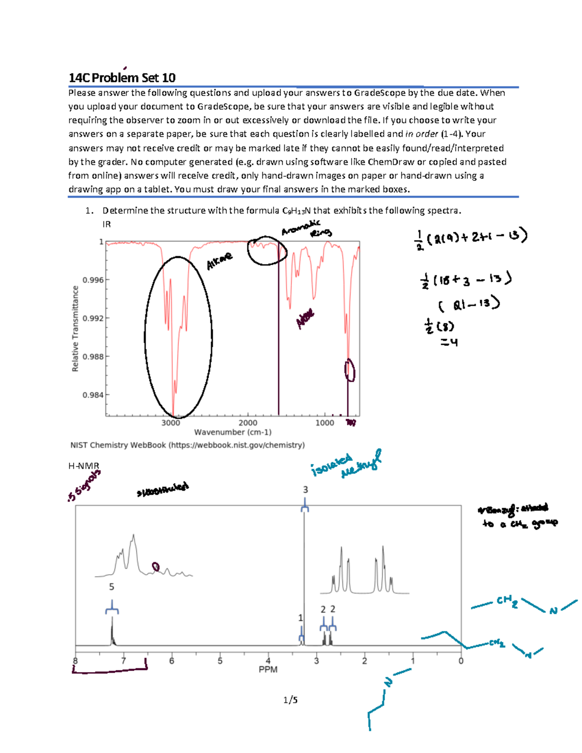 Problem+Set+10 - Practice - 14C Problem Set 10 Please answer the ...