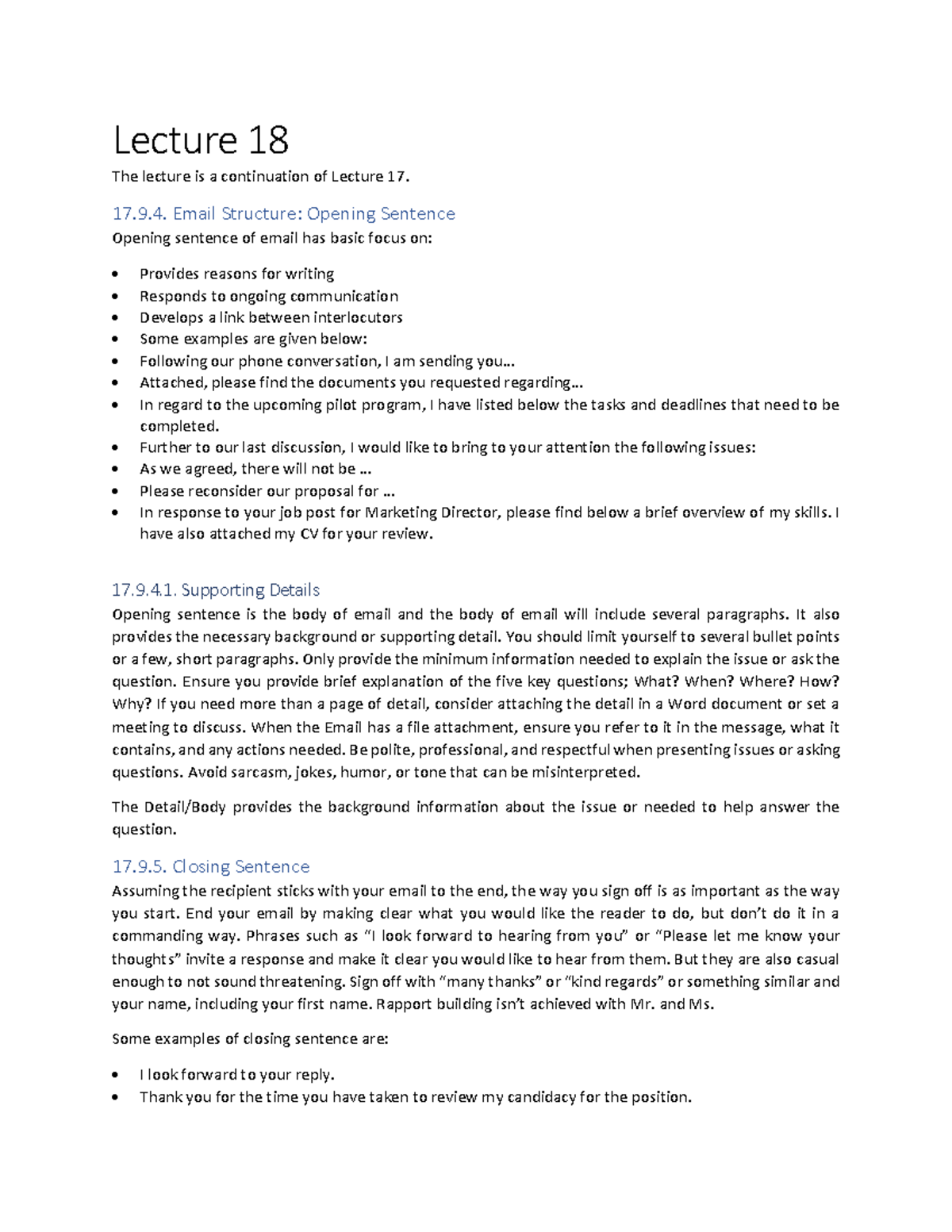 HUM102 Handouts Lecture 18 - Lecture 18 The lecture is a continuation ...