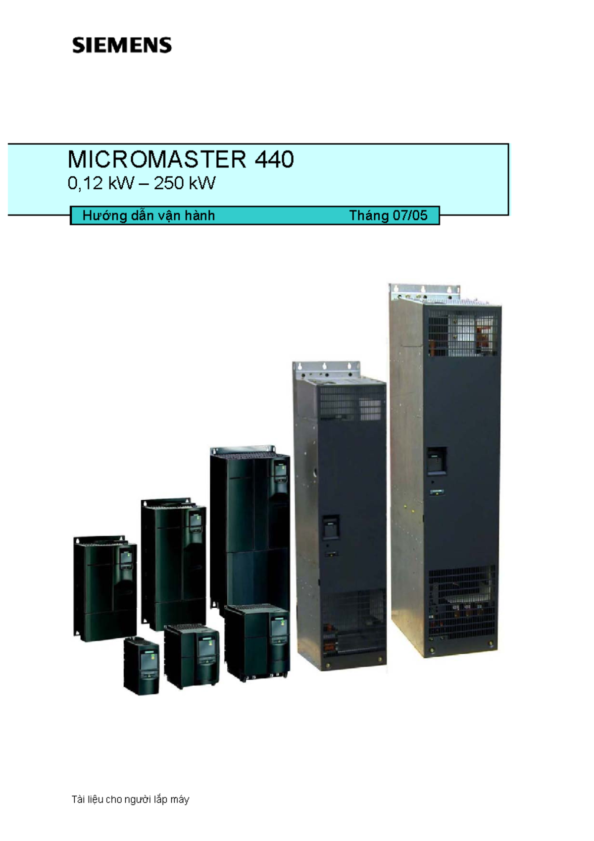 Mm440 com 0705 vn - by - CH - Tài liệu cho người lắp máy MICROMASTER ...
