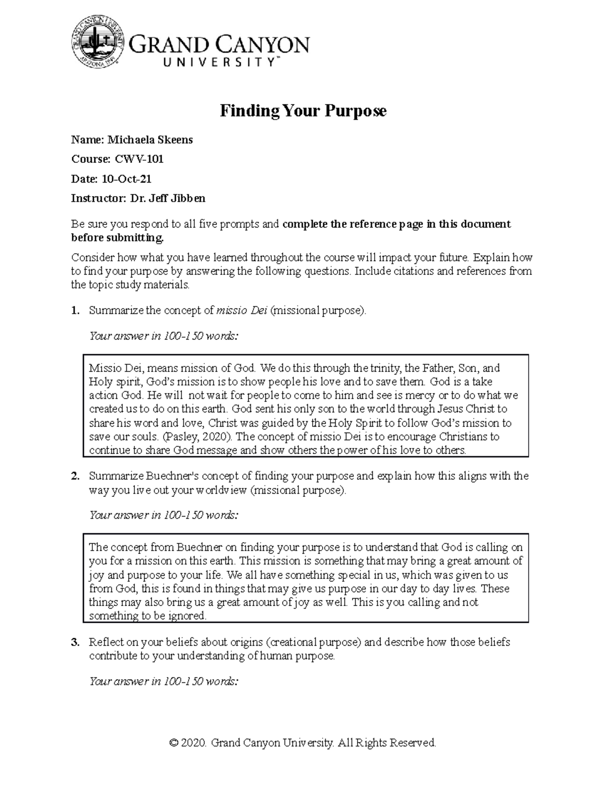 Finding Your Purpose Cwv 101 - ljoj2vz