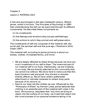 Understanding The Self - Unpacking The Self - Chapter 2: UNPACKING THE ...