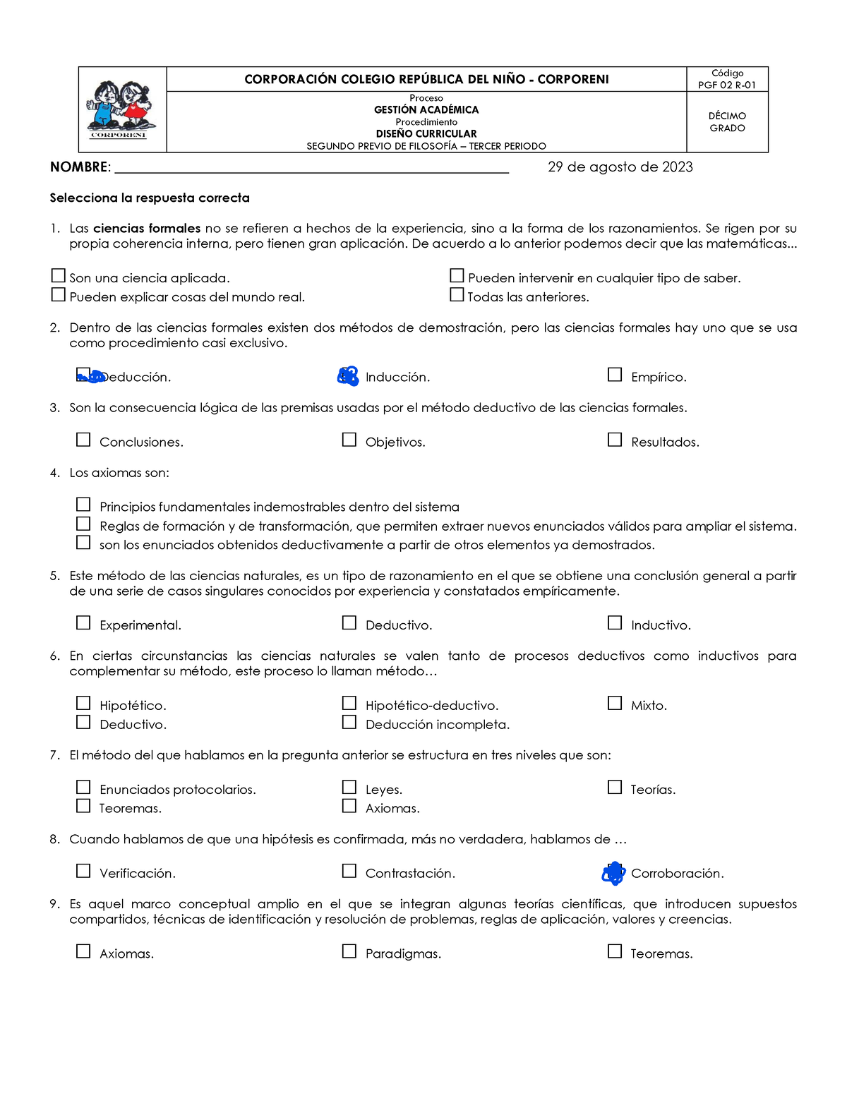 2° Previo - Util - CORPORACI”N COLEGIO REP⁄BLICA DEL NI—O - CORPORENI ...