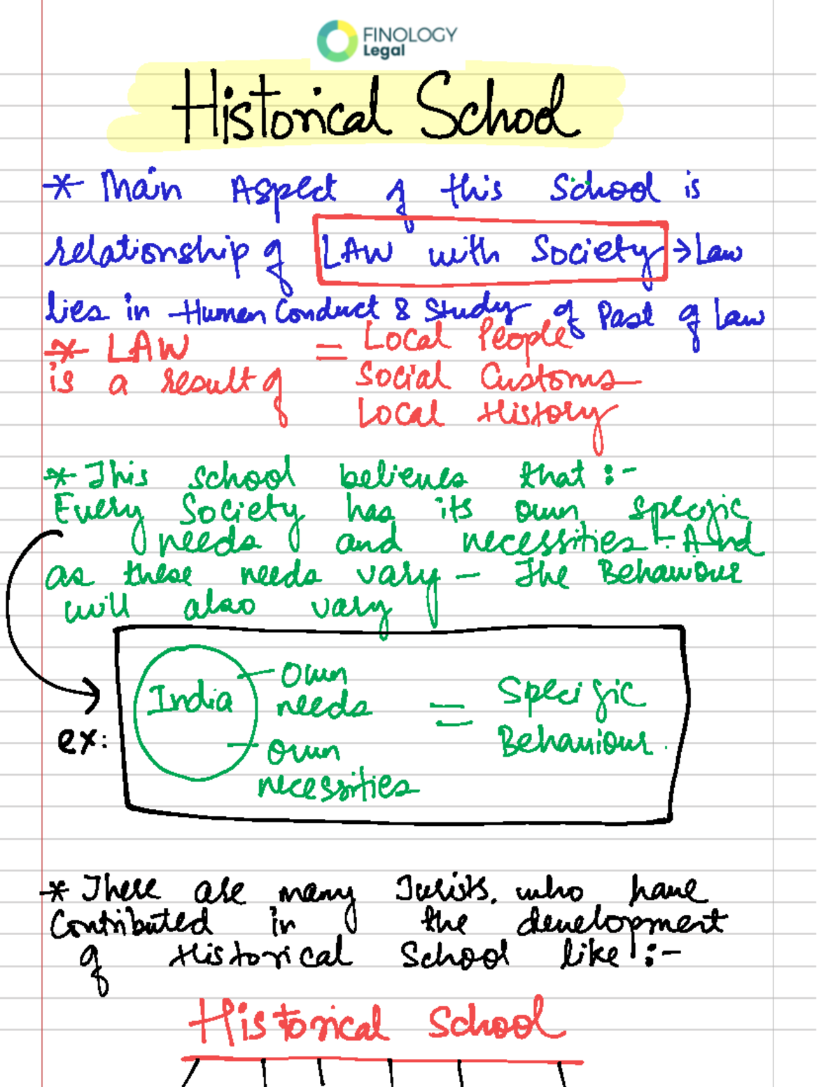Historical School - Llb notes - B. a, ll. B(h) - Studocu