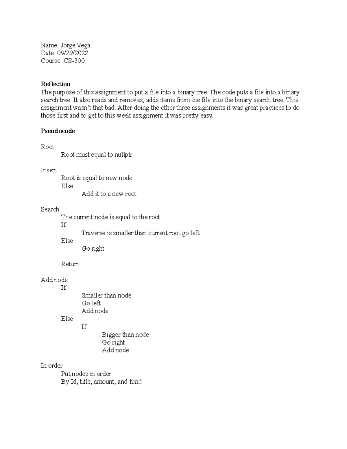 5 2 assignment binary search tree