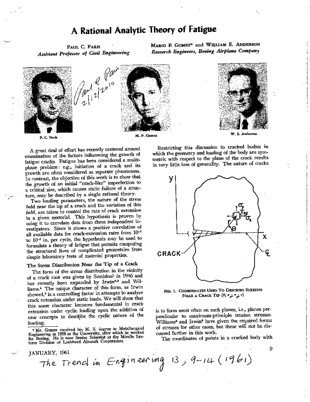 A Rational Analytic Theory Of Fatigue - B.e. (mechanical) - Studocu