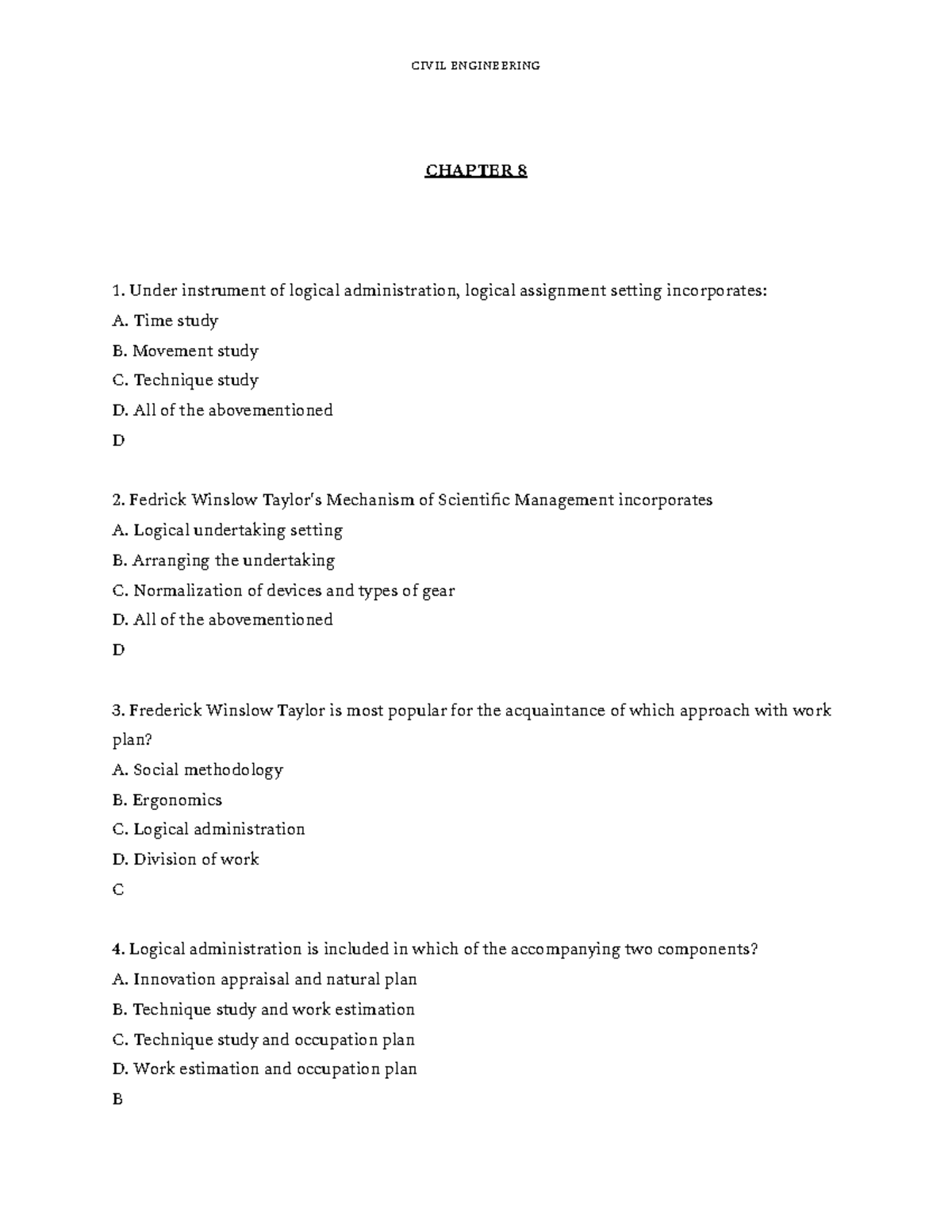 Evolution of Management Thoughts - CHAPTER 8 Under instrument of ...