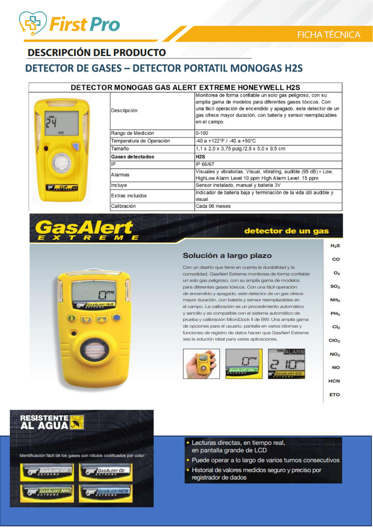 Ficha Tecnica Detector Portatil Monogas Honeywell Mantenimiento I Studocu