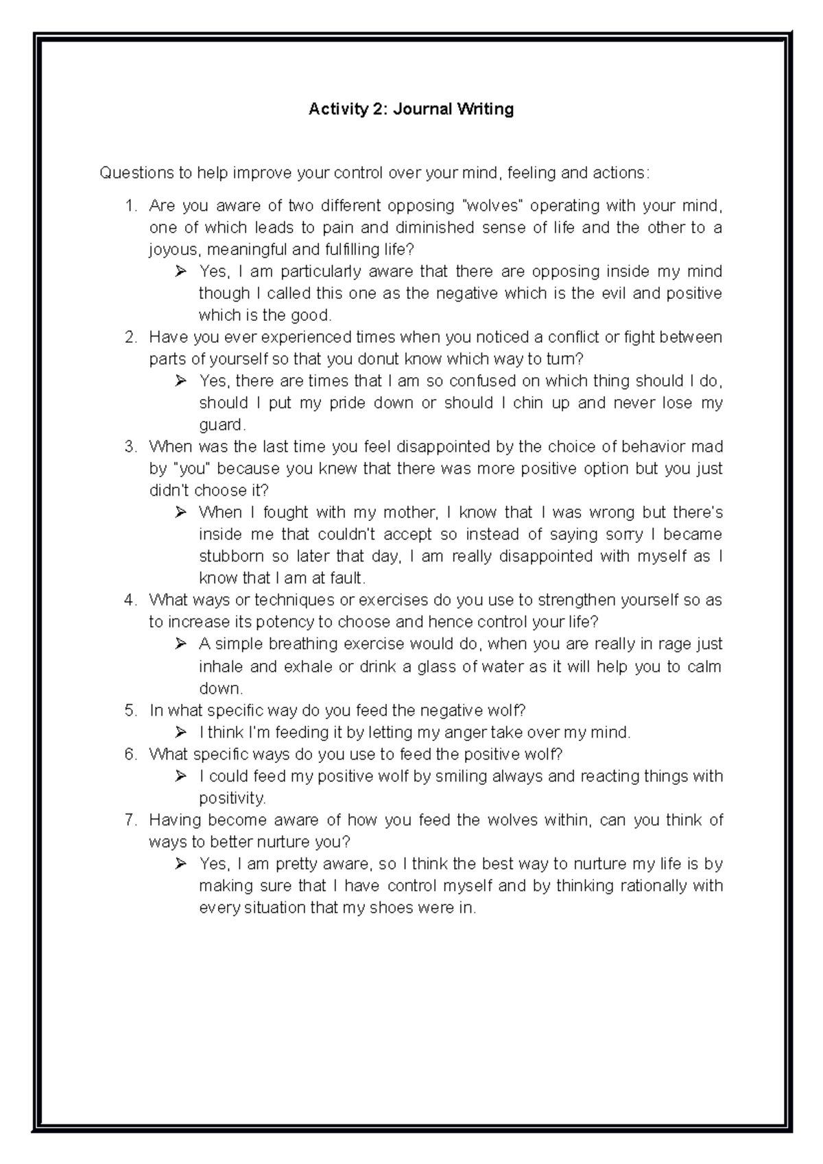 Activity 2 in EAAP - Activity 2: Journal Writing Questions to help 