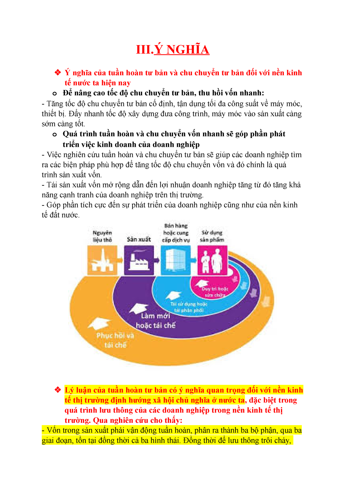 Tuần hoàn của tư bản Capitalist Circulation là gì