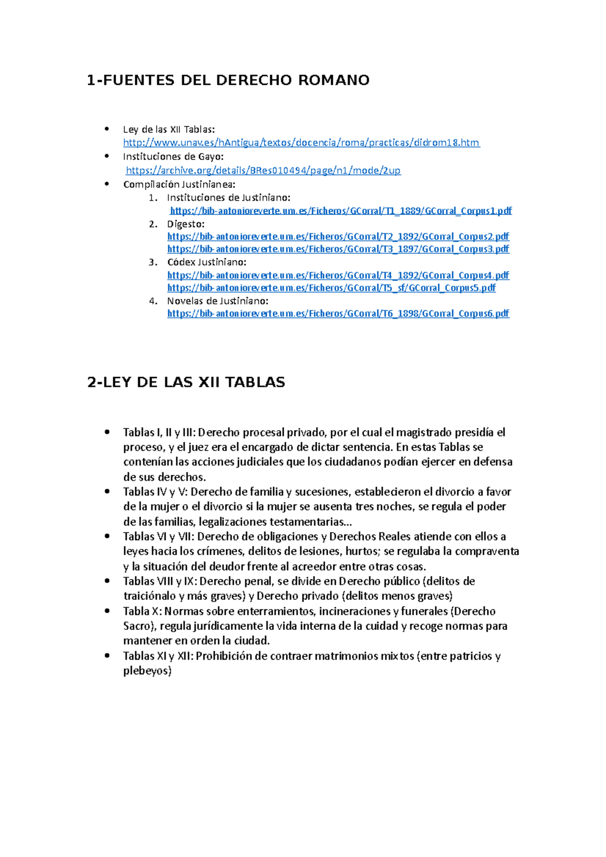 Práctica 2 derecho romano 1FUENTES DEL DERECHO ROMANO Ley de las XII