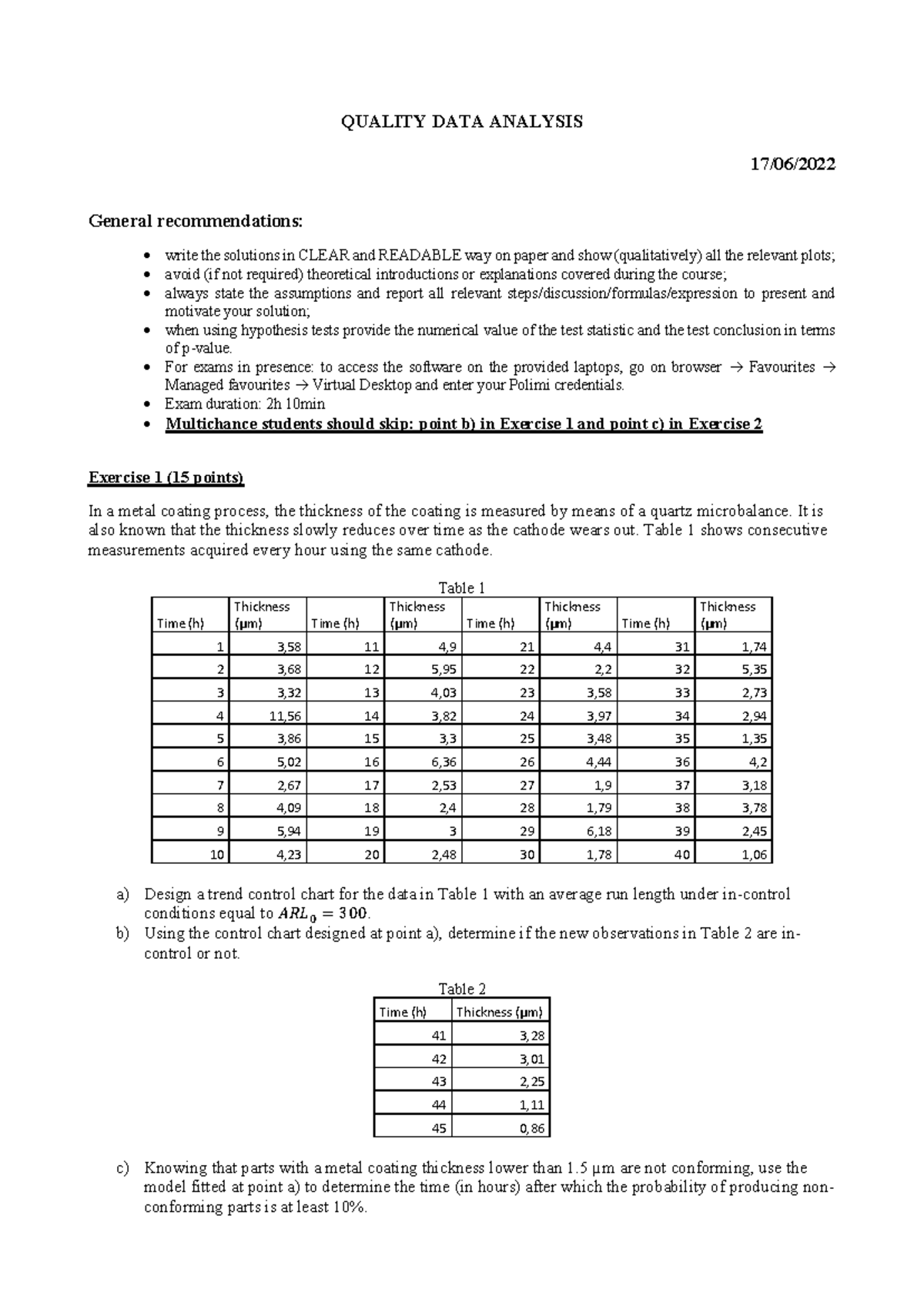 17 06 2022 - exam - QUALITY DATA ANALYSIS 17 /0 6 /202 2 General ...