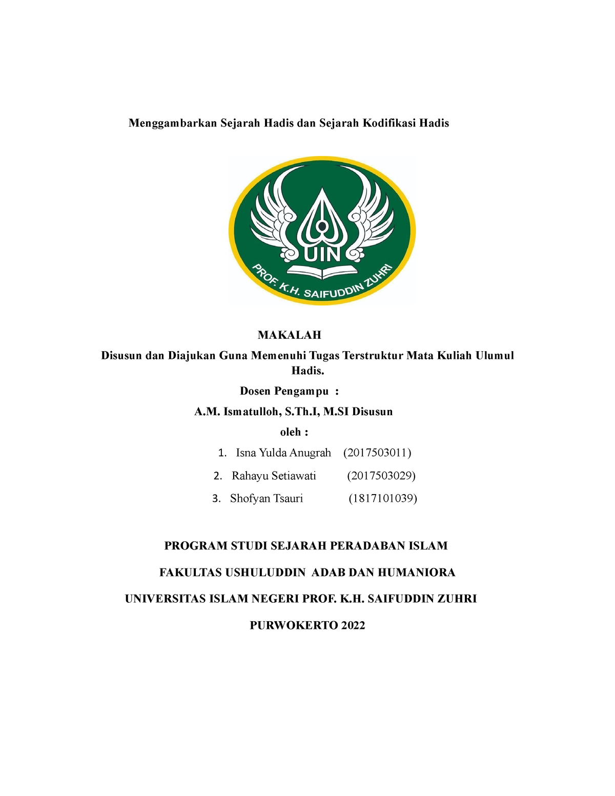 (Menggambarkan_Sejarah_Hadis_dan_Sejarah_Kodifikasi_Hadis ...