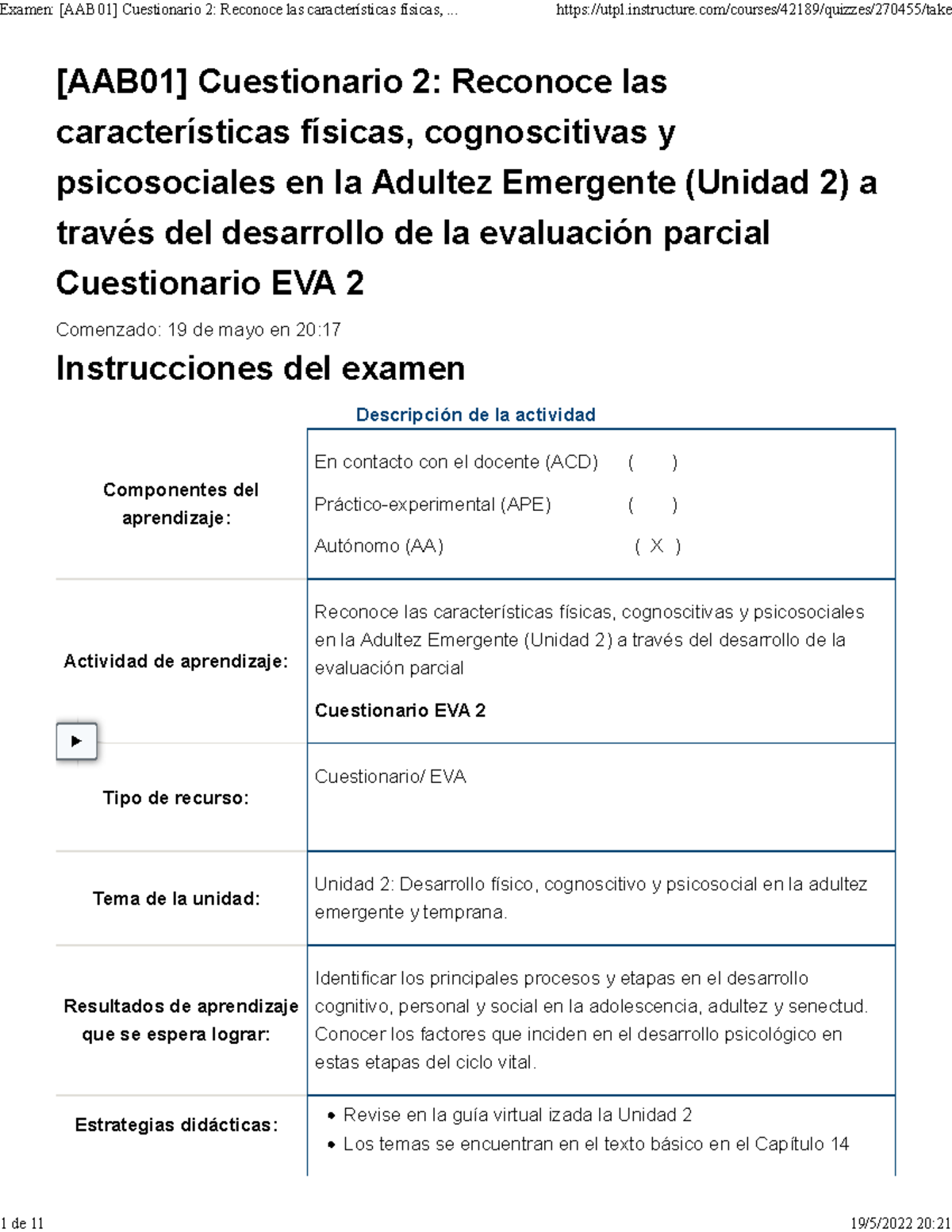 [AAB01] Cuestionario 2 Reconoce Las Características Físicas - [AAB01 ...