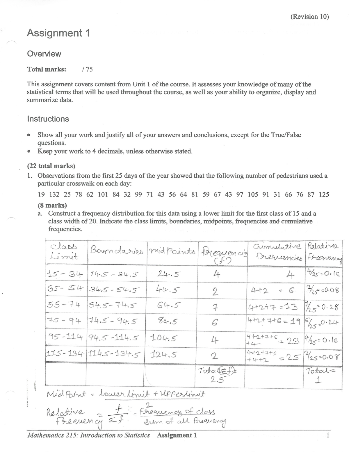 math 215 assignment 4 marked