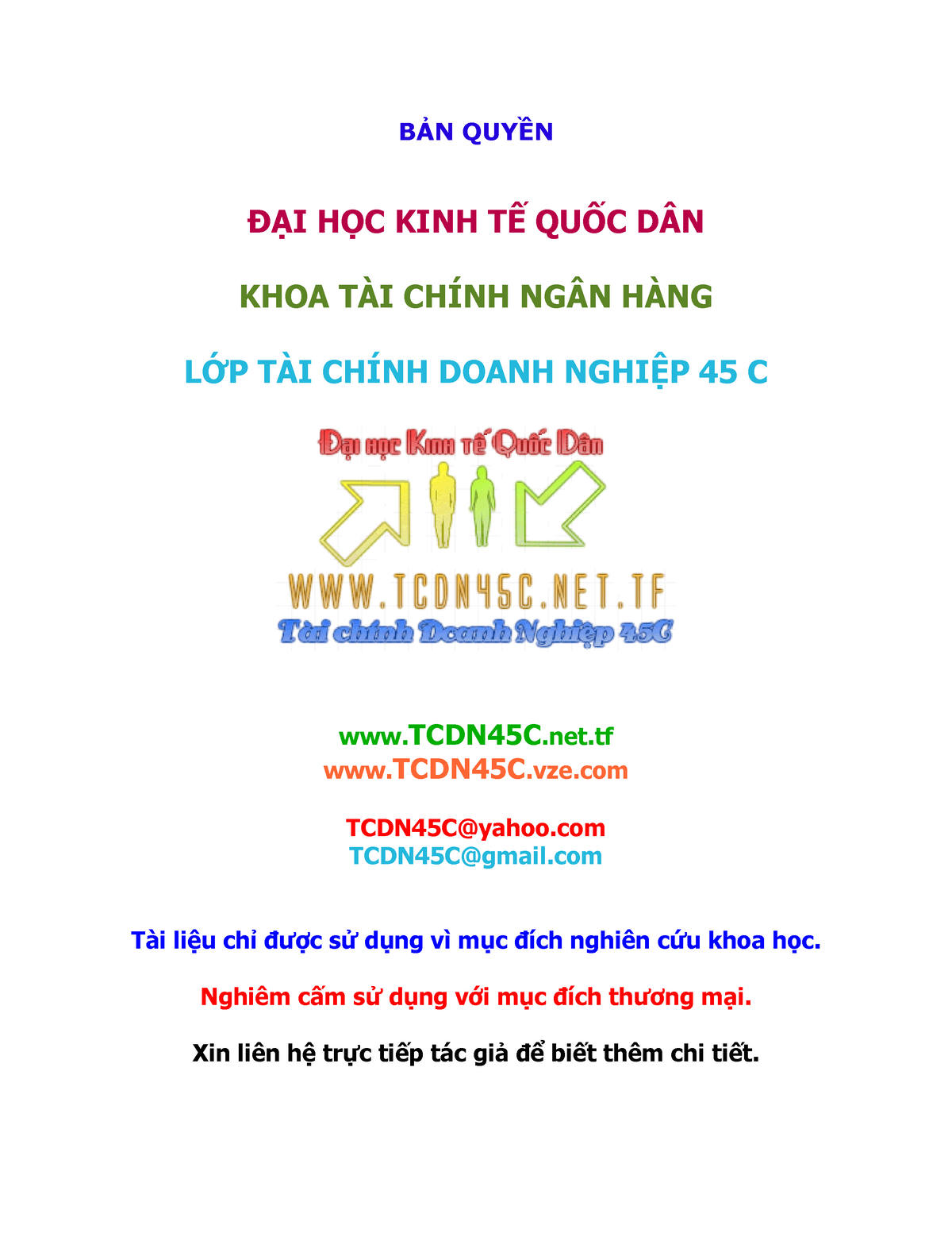 B Cau Hi Trc Nghim Lttctt - BẢN QUYỀN ĐẠI HỌC KINH TẾ QUỐC DÂN KHOA TÀI ...