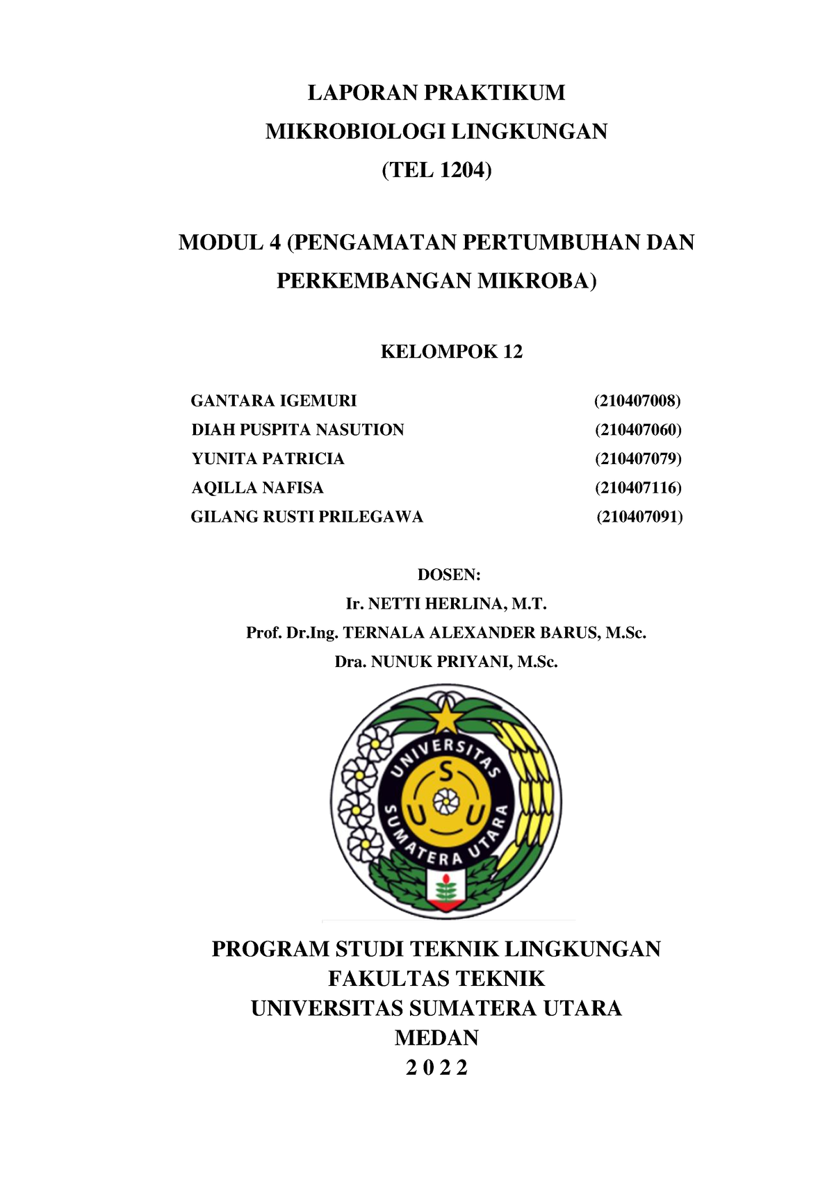 Kelompok 12 Modul 4 ( Mikrobiologi) - LAPORAN PRAKTIKUM MIKROBIOLOGI ...