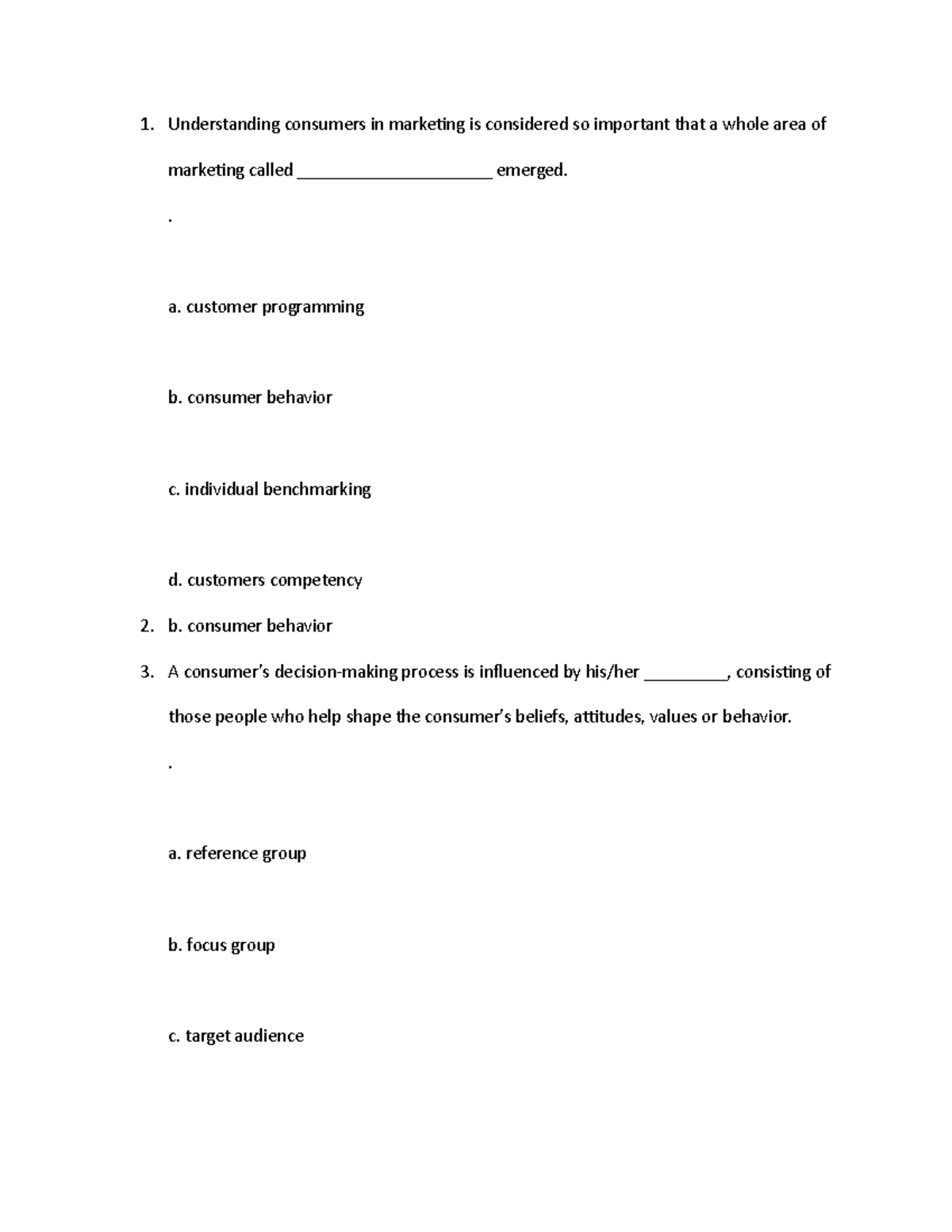 Busmgt 395 43 - notes - Understanding consumers in marketing is ...